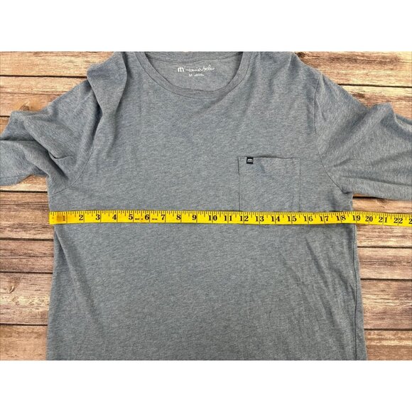 Travis Mathew Long Sleeve T-shirt Mens Size M Blue Palm Trees Golf Beach - Picture 12 of 14